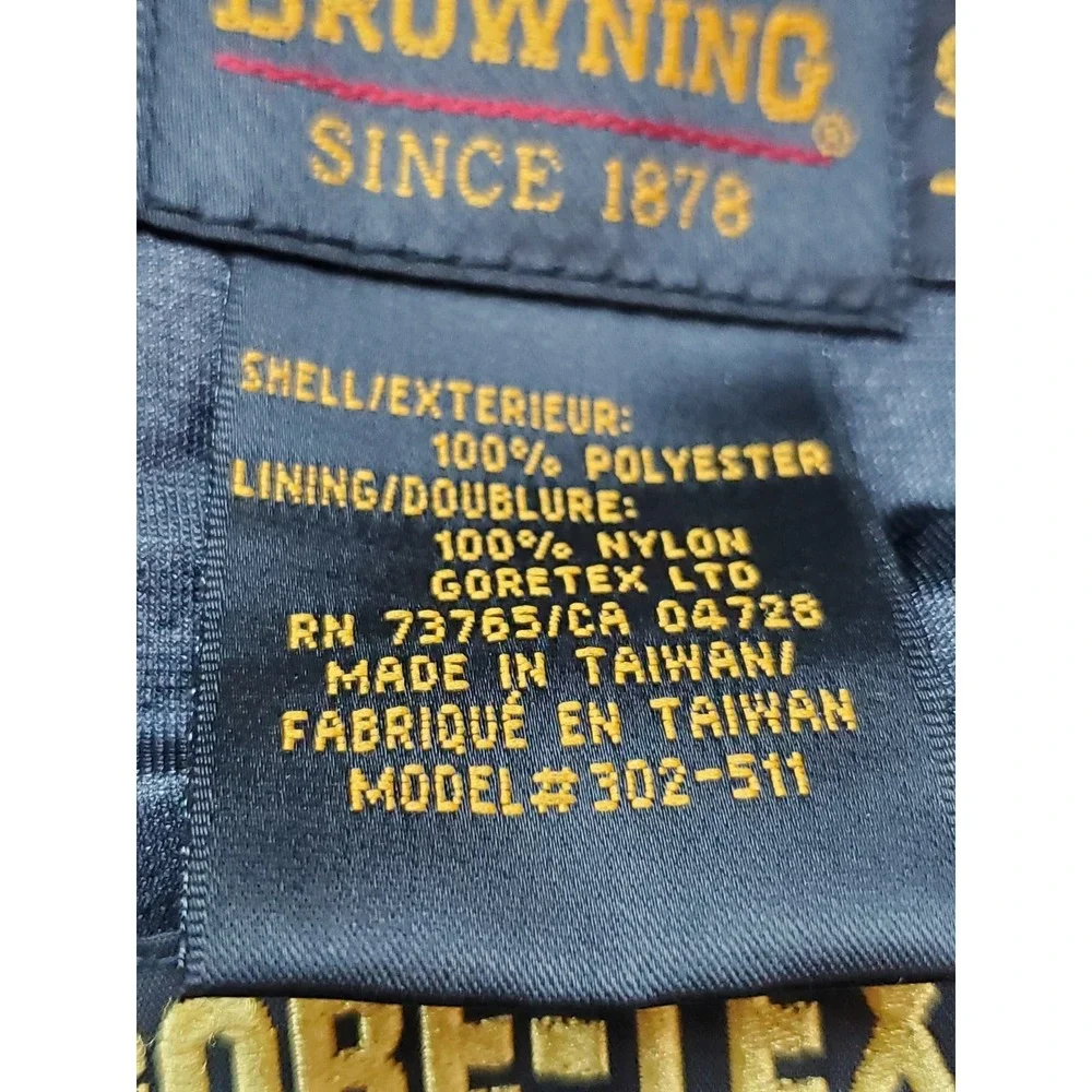 Browning Men Pants L/G Green Goretex Rain Pants Microfiber 302-511 READ